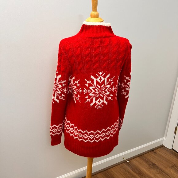 Talbots Snowflake Fair Isle Sweater Sz S - Picture 5 of 10